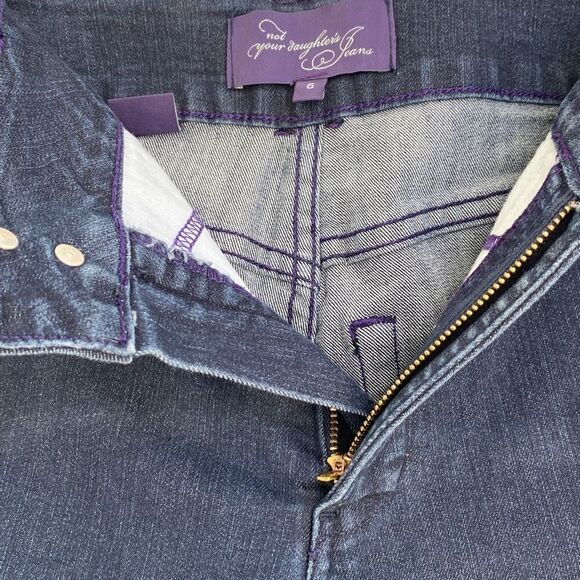 NYDJ Tummy Tuck Technology Cropped‎ Mid -Rise Stretch Jeans Cuffed Size 6 - Picture 8 of 14